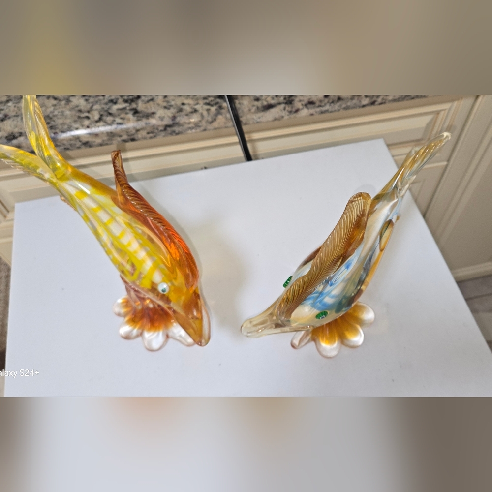 Hand Blown Fish Figurines